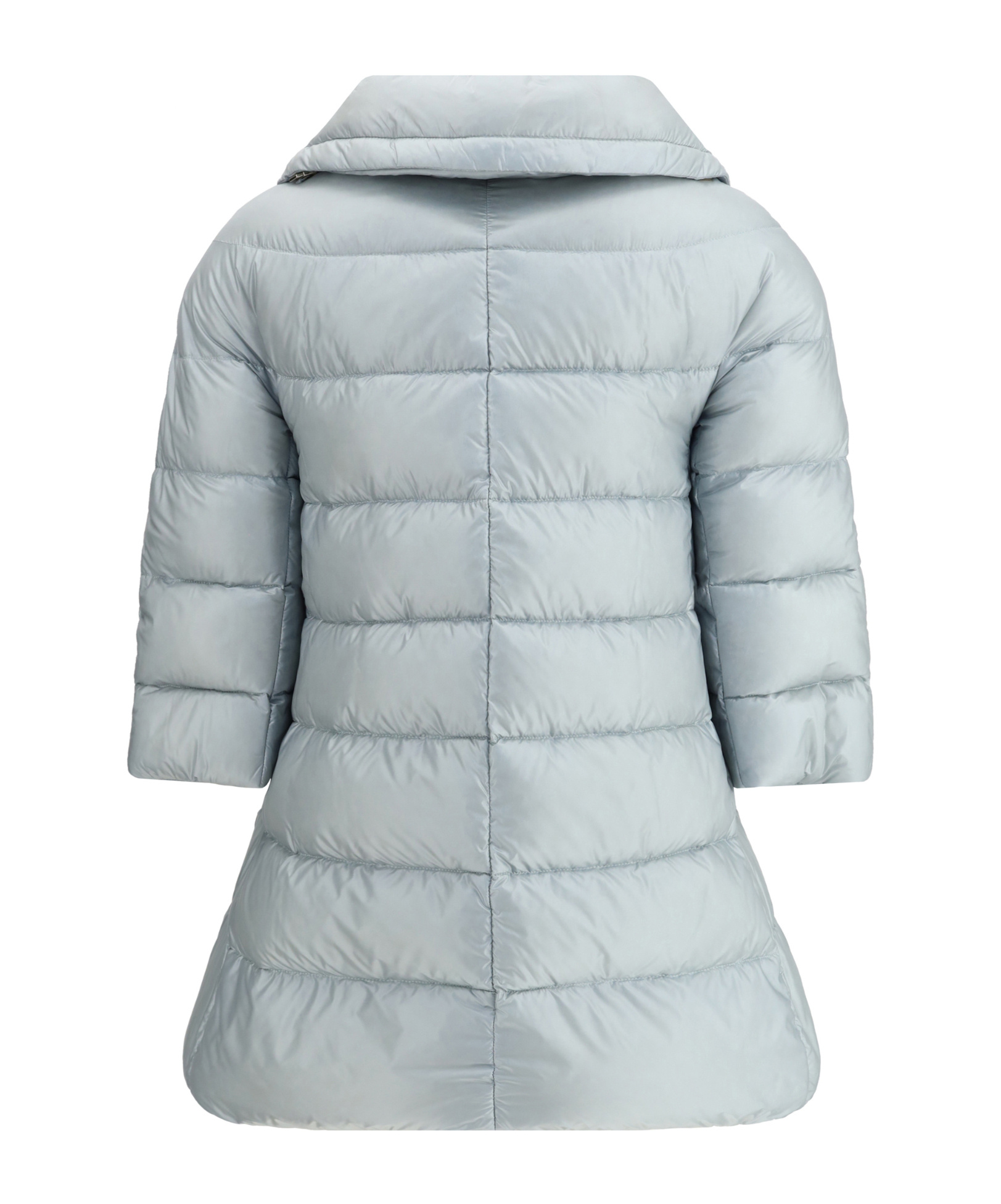 Herno Cleofe High Neck Crop-sleeved Coat In Blue