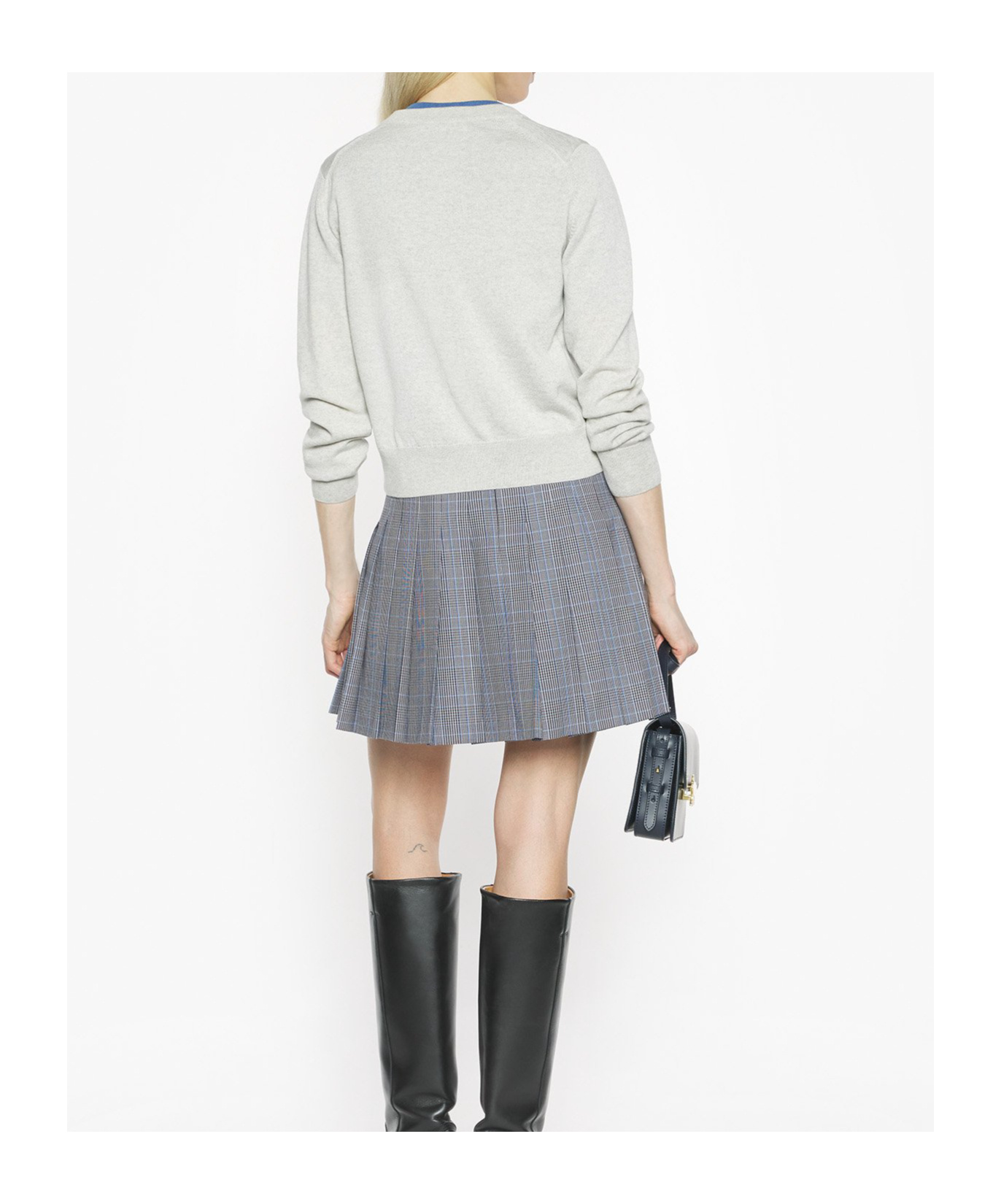Maison Kitsuné Gray Bold Fox Head Cardigan In Gray