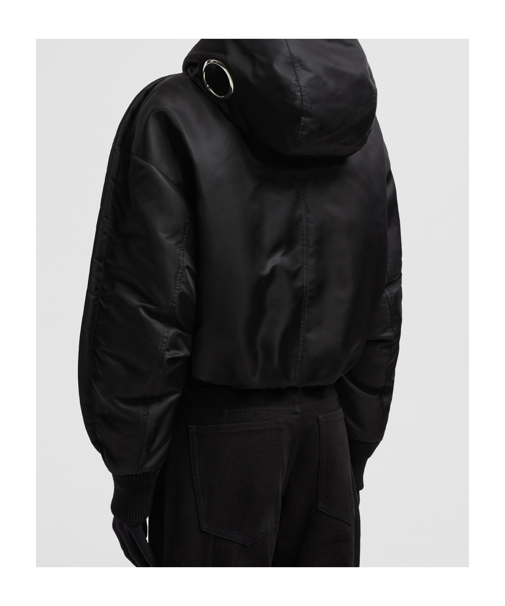 Moncler X Willow Smith Malek Hooded Short Down Jacket In Black