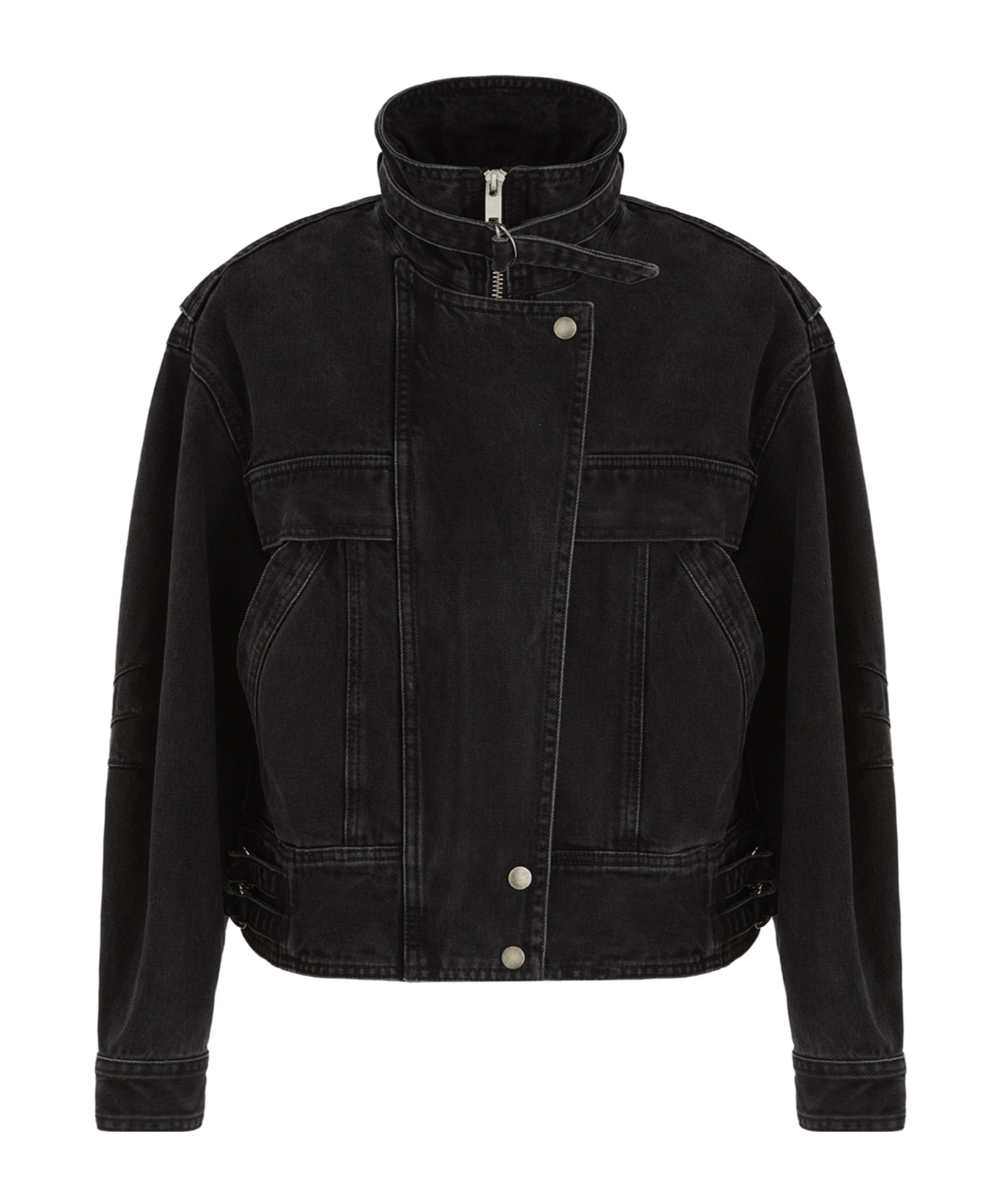 Isabel Marant Étoile Long-sleeved Denim Jacket In Black