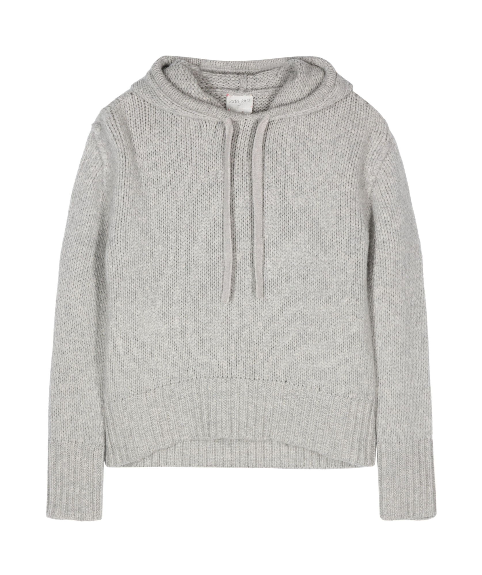 Forte Forte Wool Knitted Hoodie In Gray