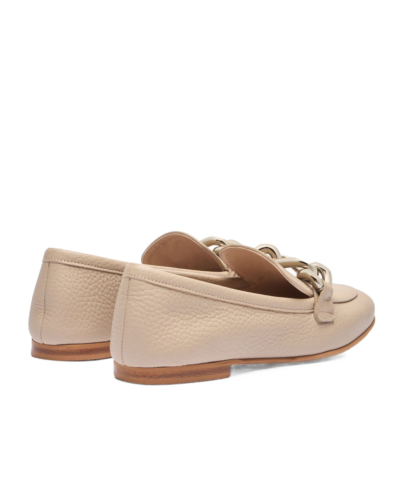 Casadei Chain-detail Loafers In Nude