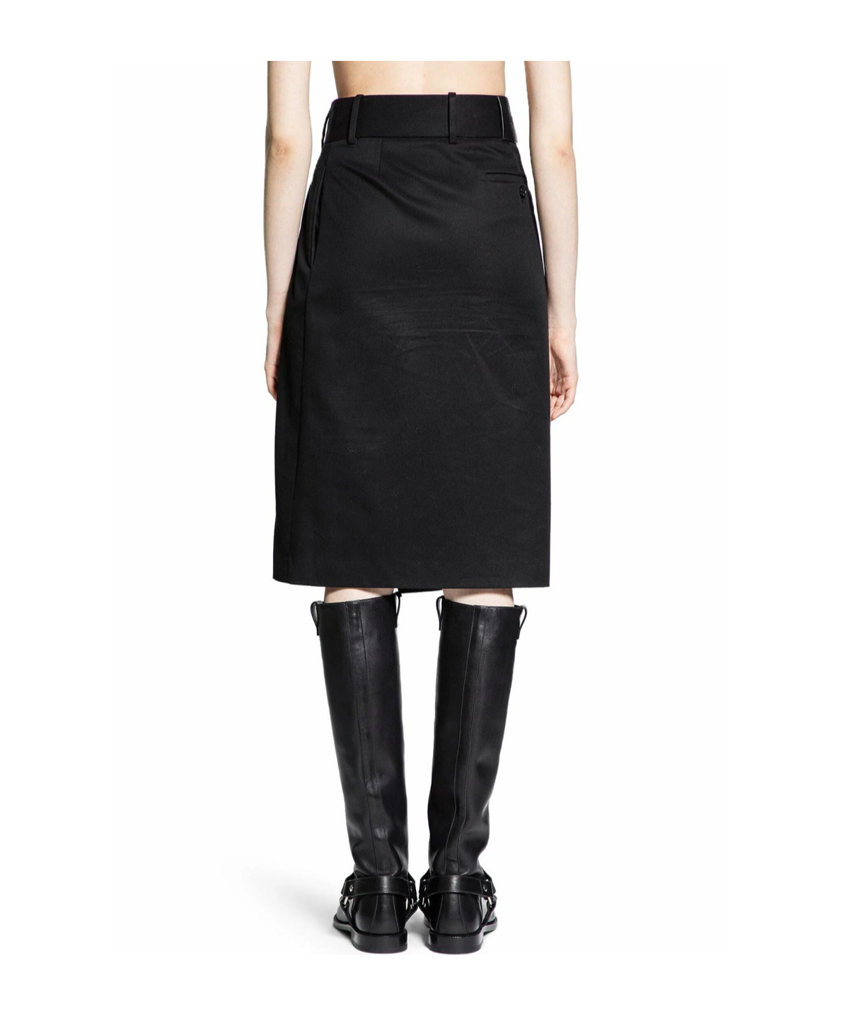 Loewe Asymmetric High-waisted Wrap Skirt In Black