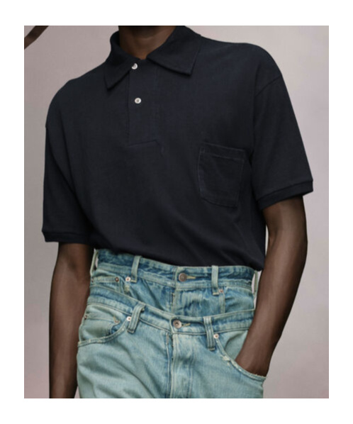 MAISON MARGIELA LOGO-PRINT POLO SHIRT