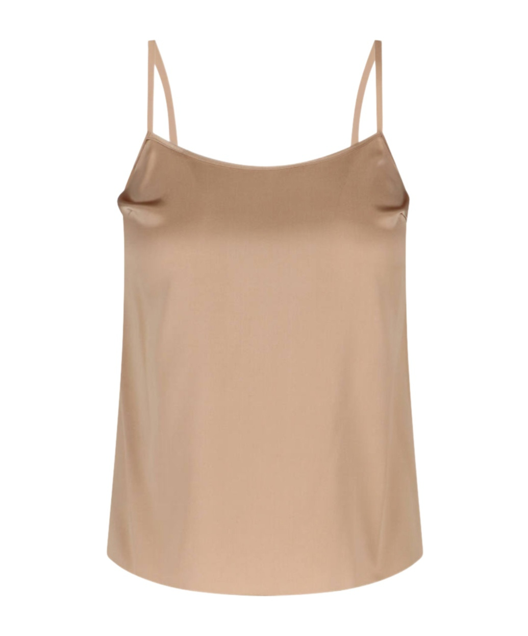 Ermanno Scervino Silk Tank Top With Round Neckline In Nude