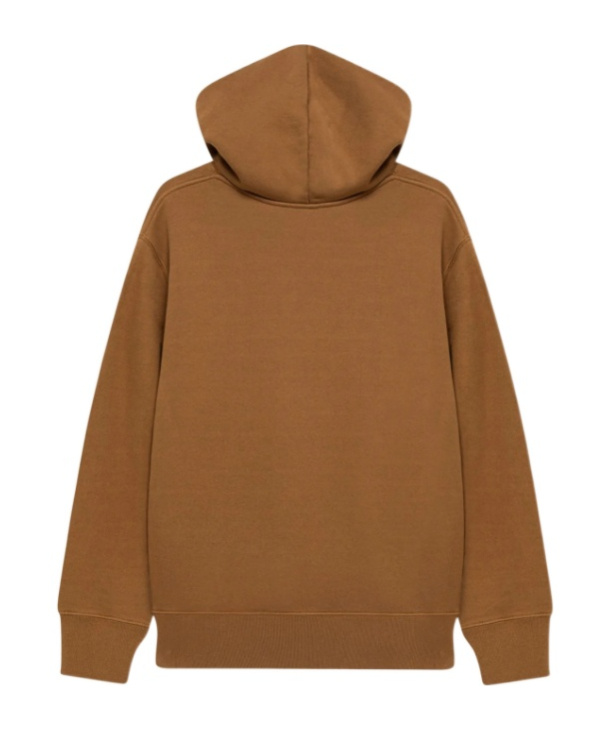 Autry Drawstring Hooded Knitwear With Ribbed Cuffs In Brown