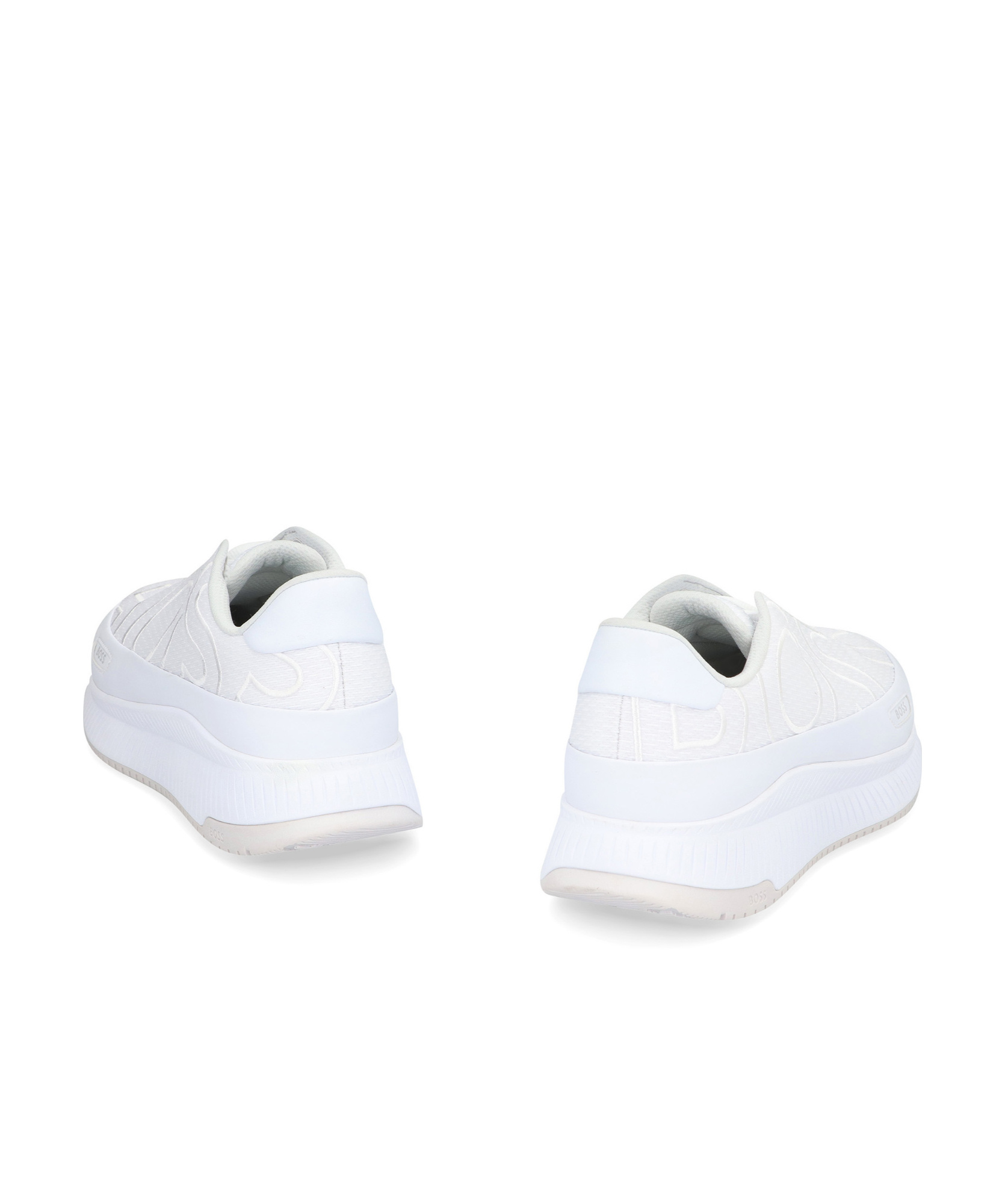 Hugo Boss Ttnm Evo Runn Logo-embroidered Sneakers In White