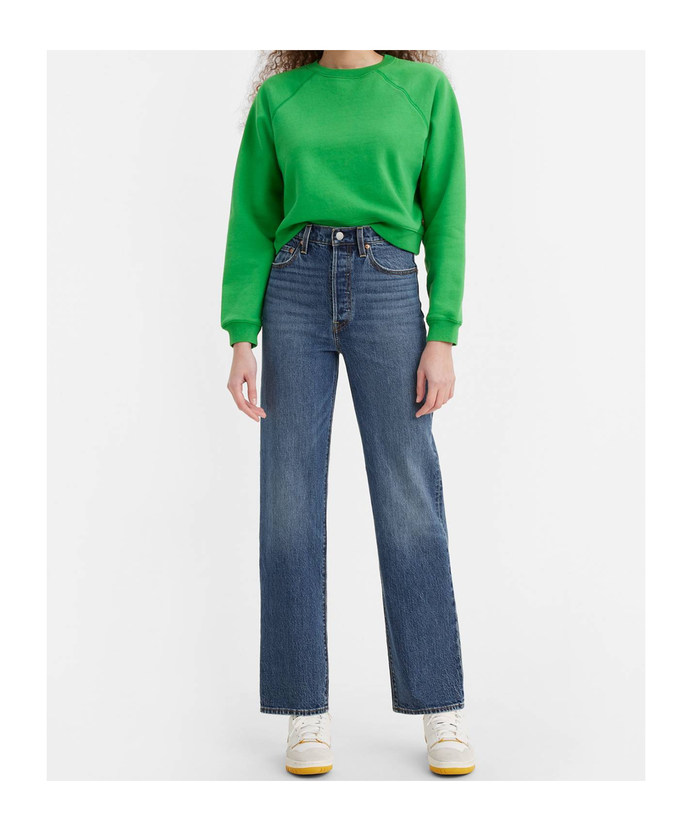 Shop Levi's High-rise Denim Pants In Blue