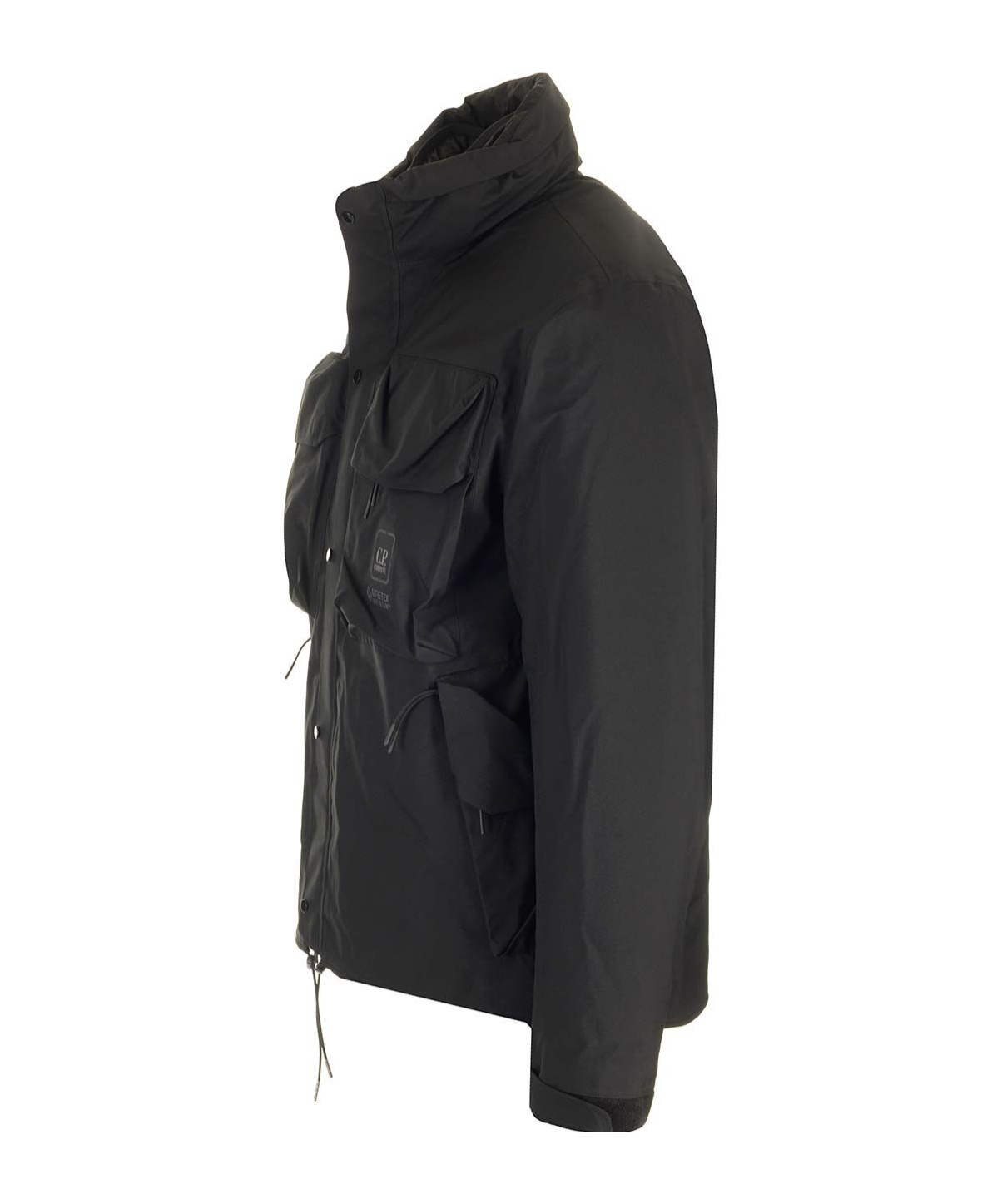 C.p. Company C.p.company Technical Fabric Jacket With Internal Removable Down Jacket In Black