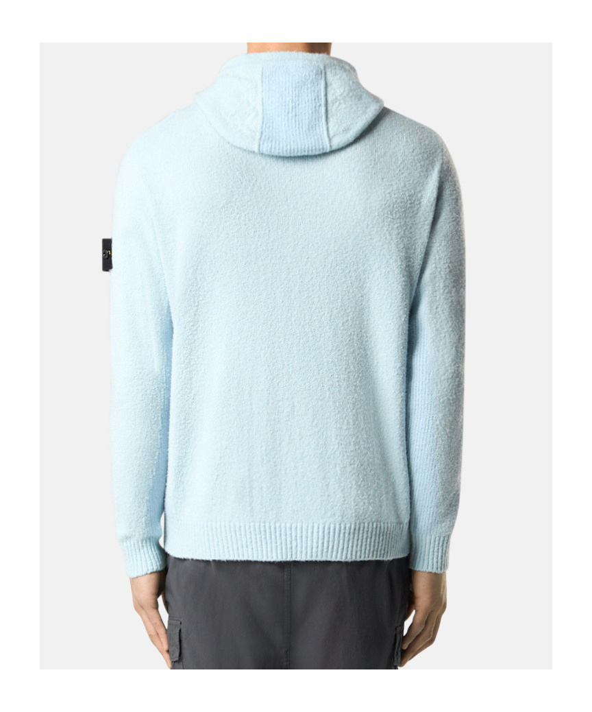 Stone Island 5100006 Gauzed Effect Soft Organic Cotton And Nylon In Blue