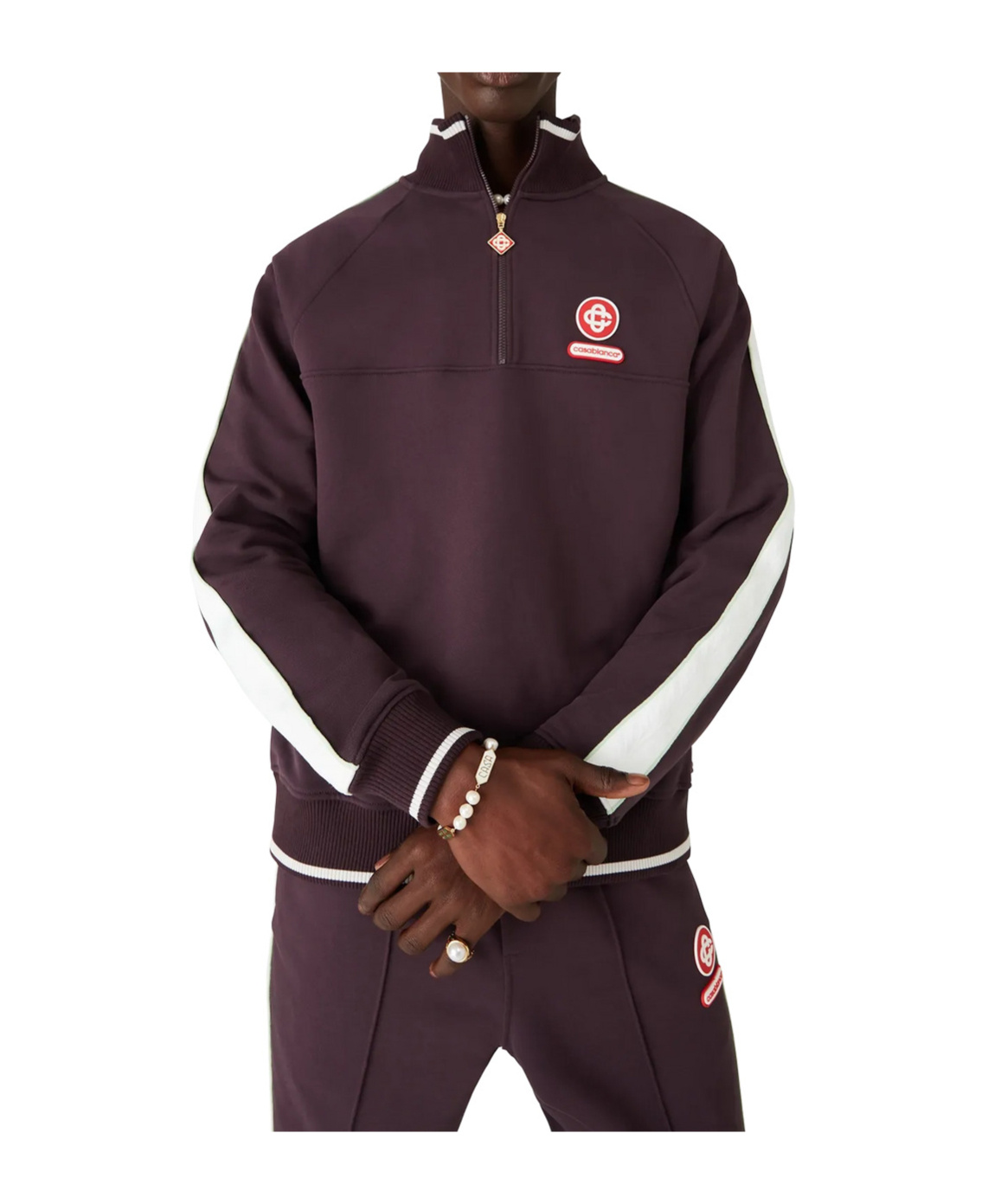 Casablanca Logo Patch Sweatshirt In Purple