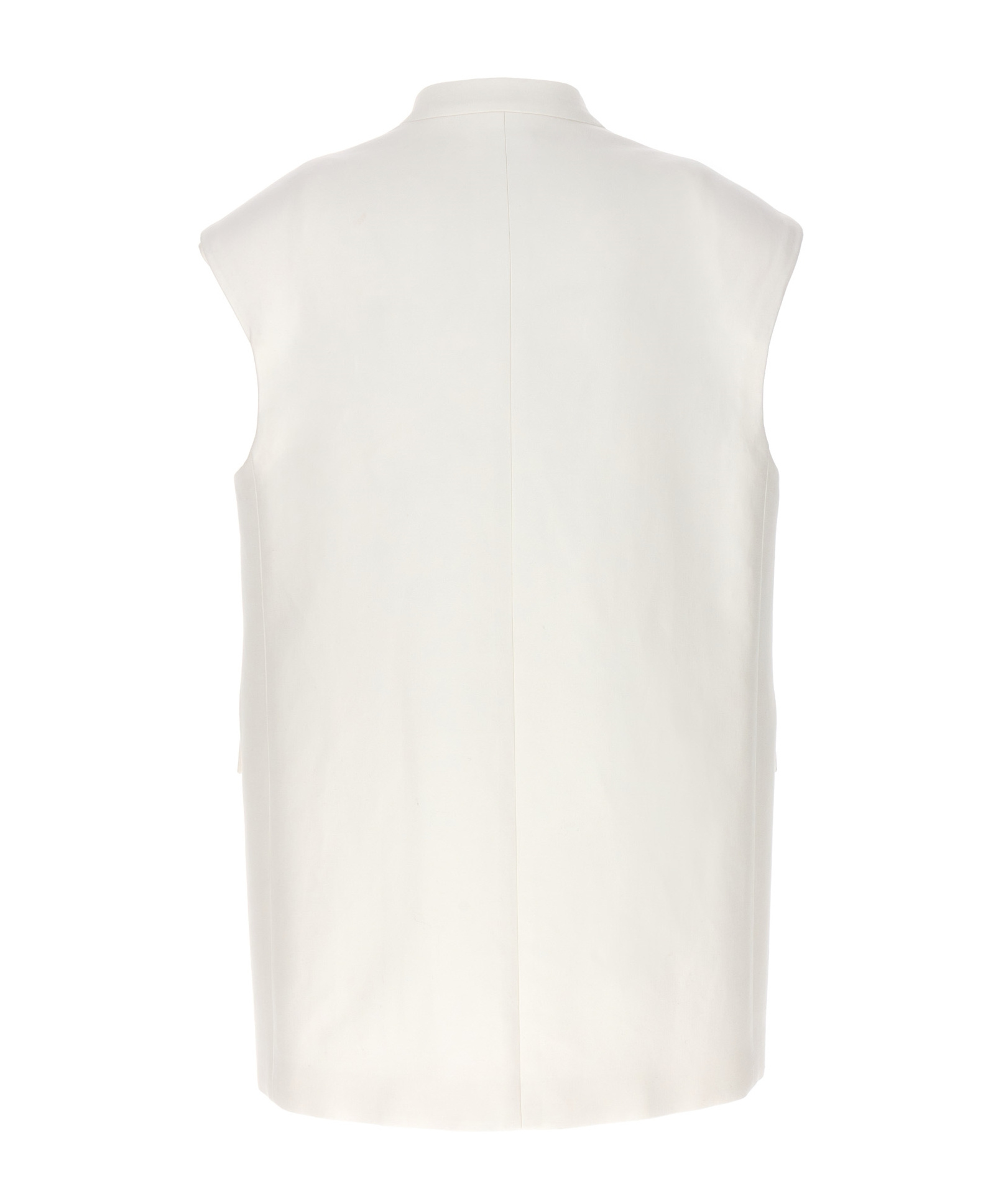 Jil Sander Flap Pockets Oversized Tailored Vest In White
