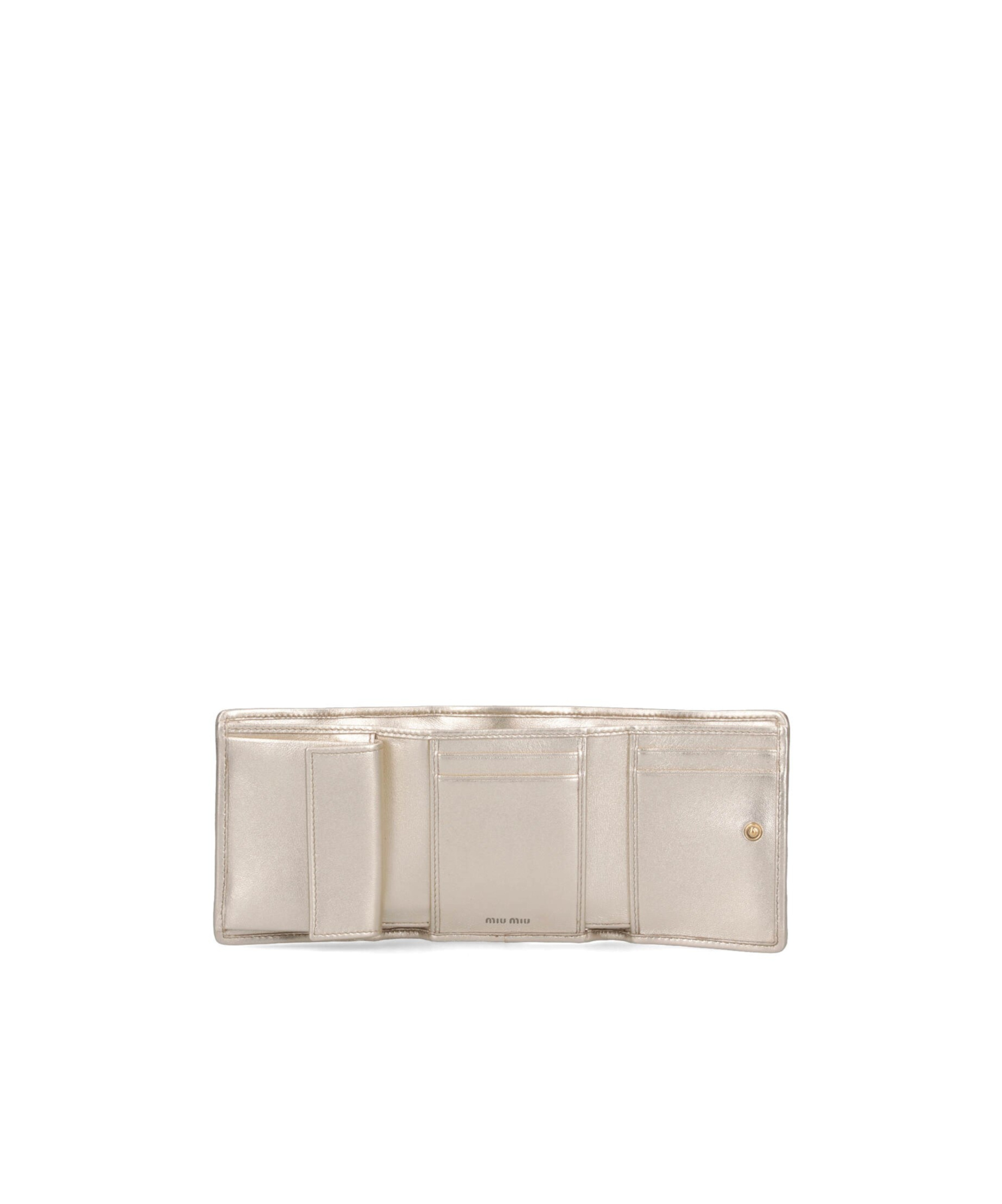 Miu Miu Folding Wallet In Nude