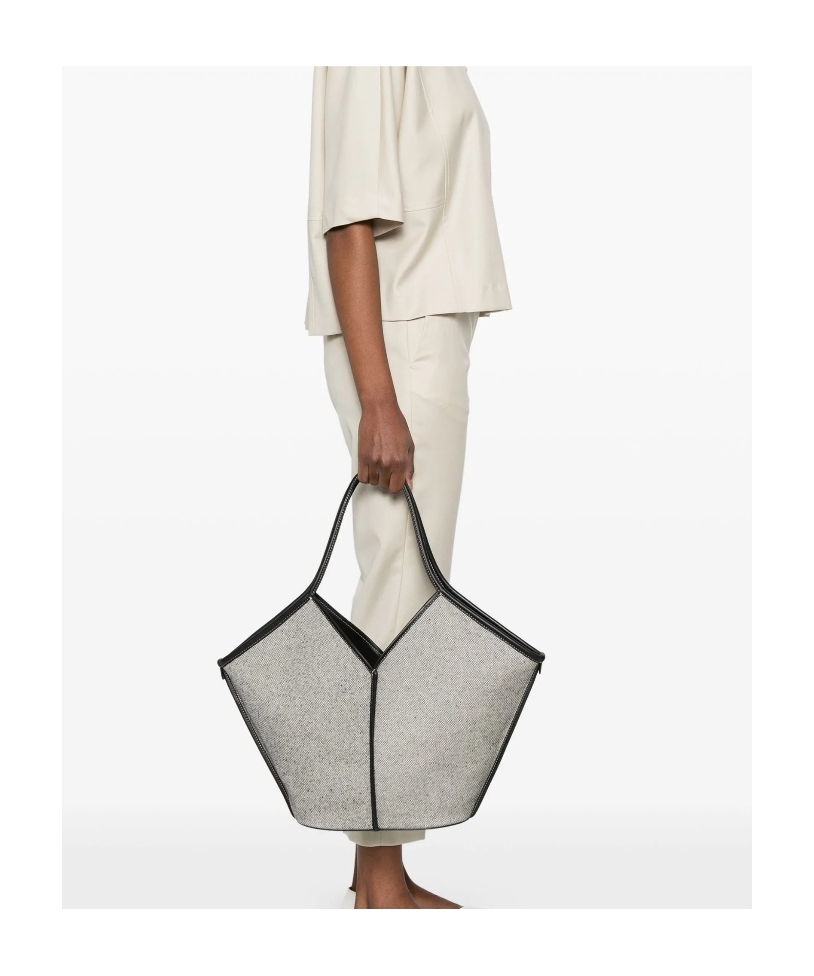 Hereu Canvas Tote Bag In Gray