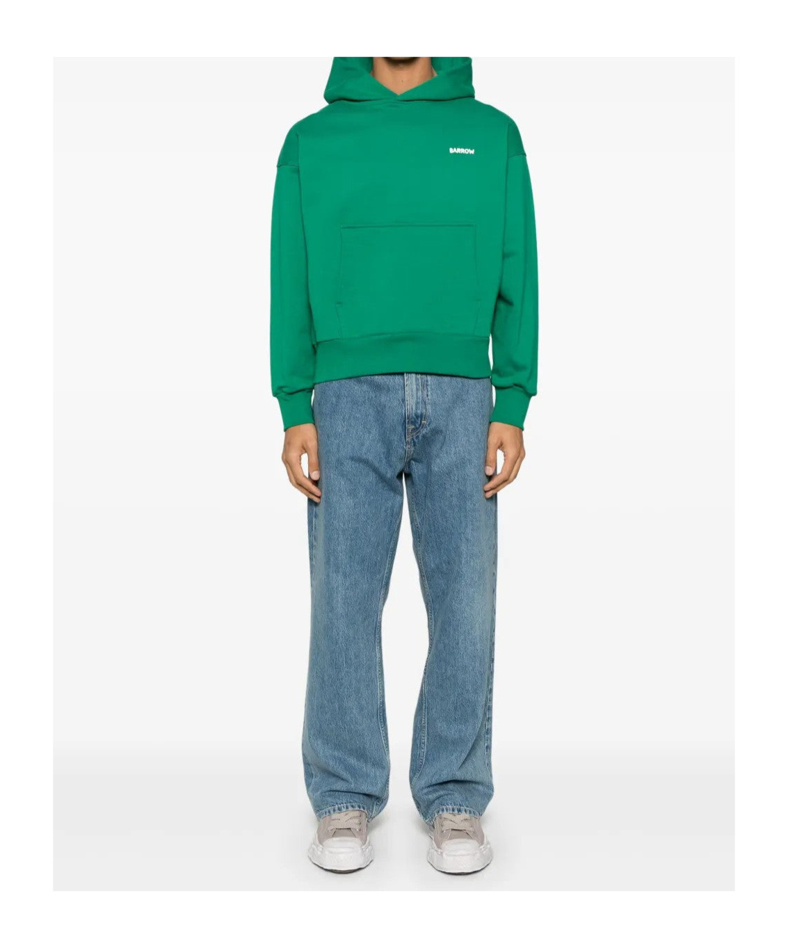 Barrow Hooded Long-sleeved Hoodie In Green