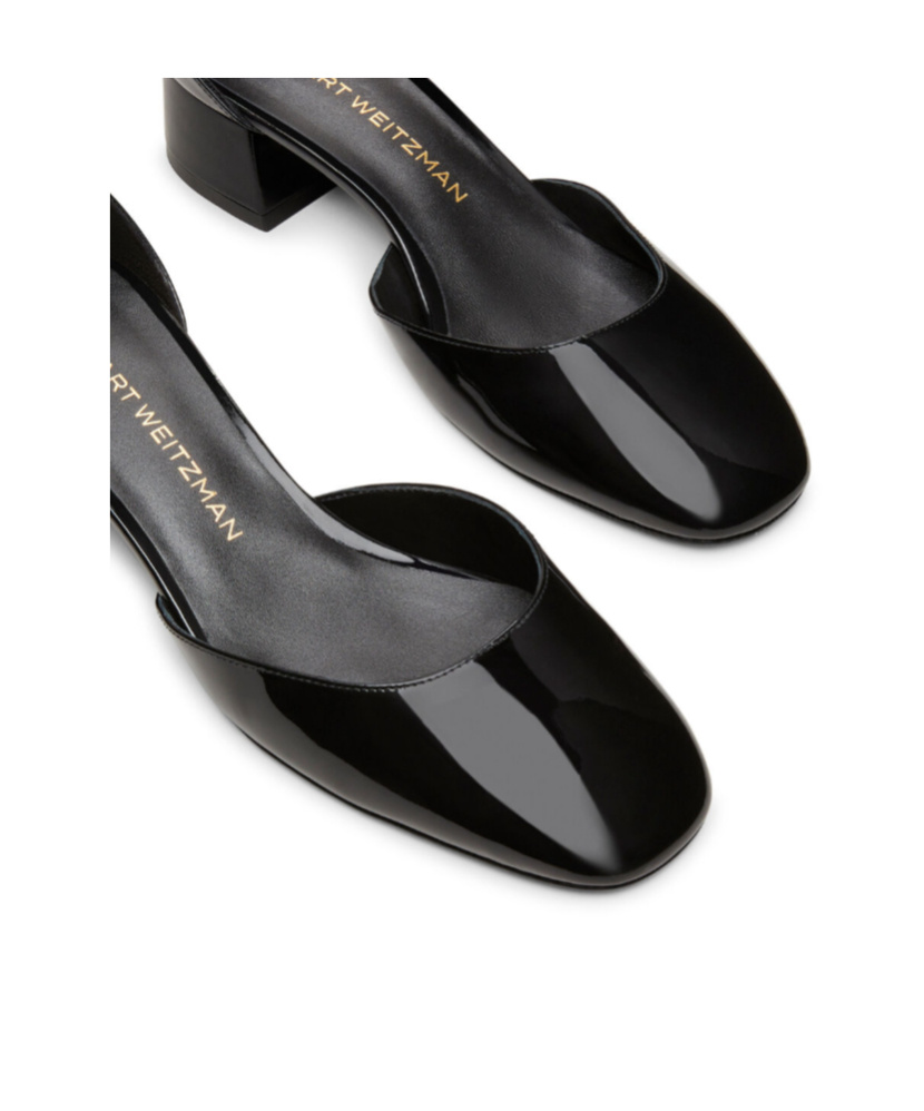 Stuart Weitzman Vivienne 35mm Patent-leather Pumps In Black