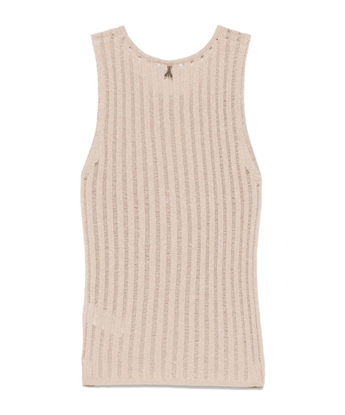 PATRIZIA PEPE LUREX OPEN-KNIT TANK TOP