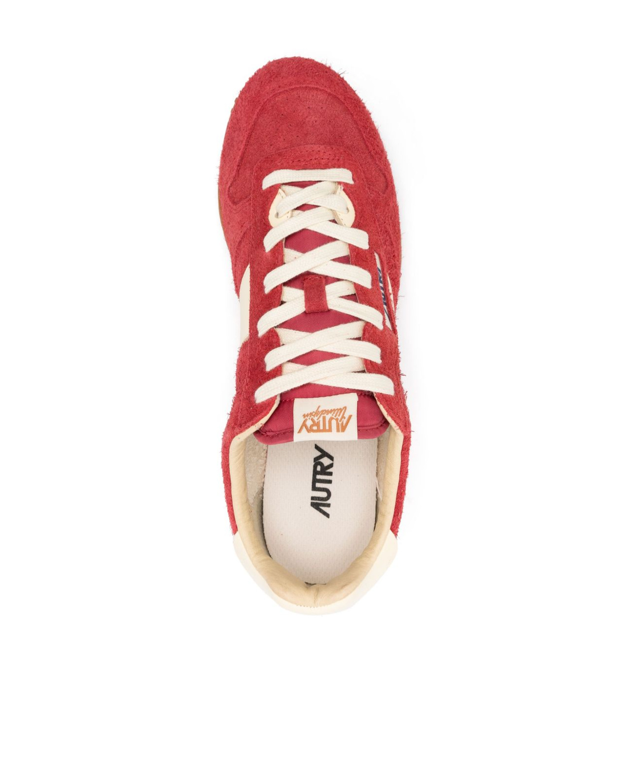Autry Windspin Sneakers In Suede And Parrot Leather And Rutabaga