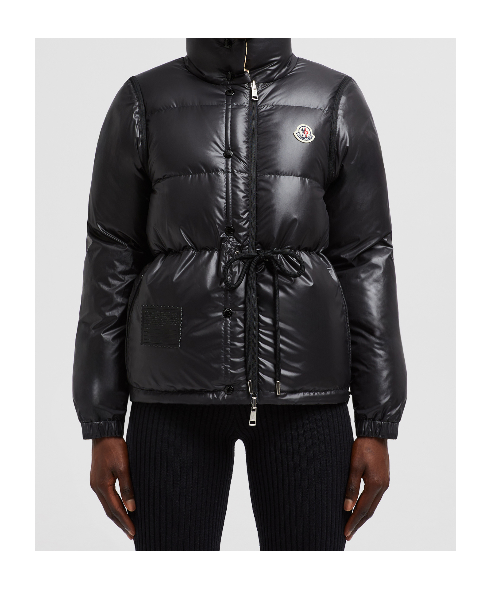 Moncler Verone Reversible Short Down Jacket In Nude