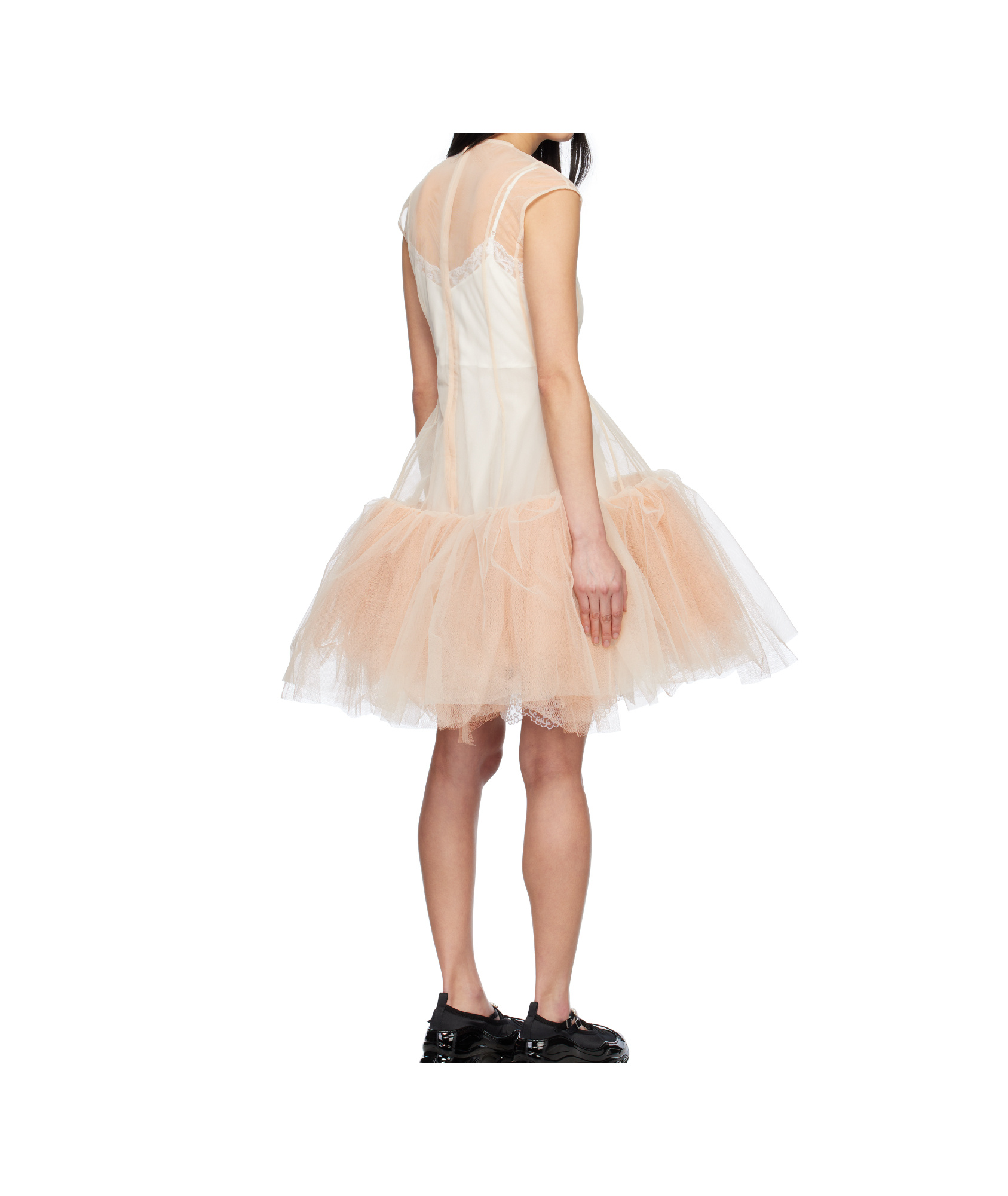 Simone Rocha Beige Sleeveless Ballet Tutu Minidress In White