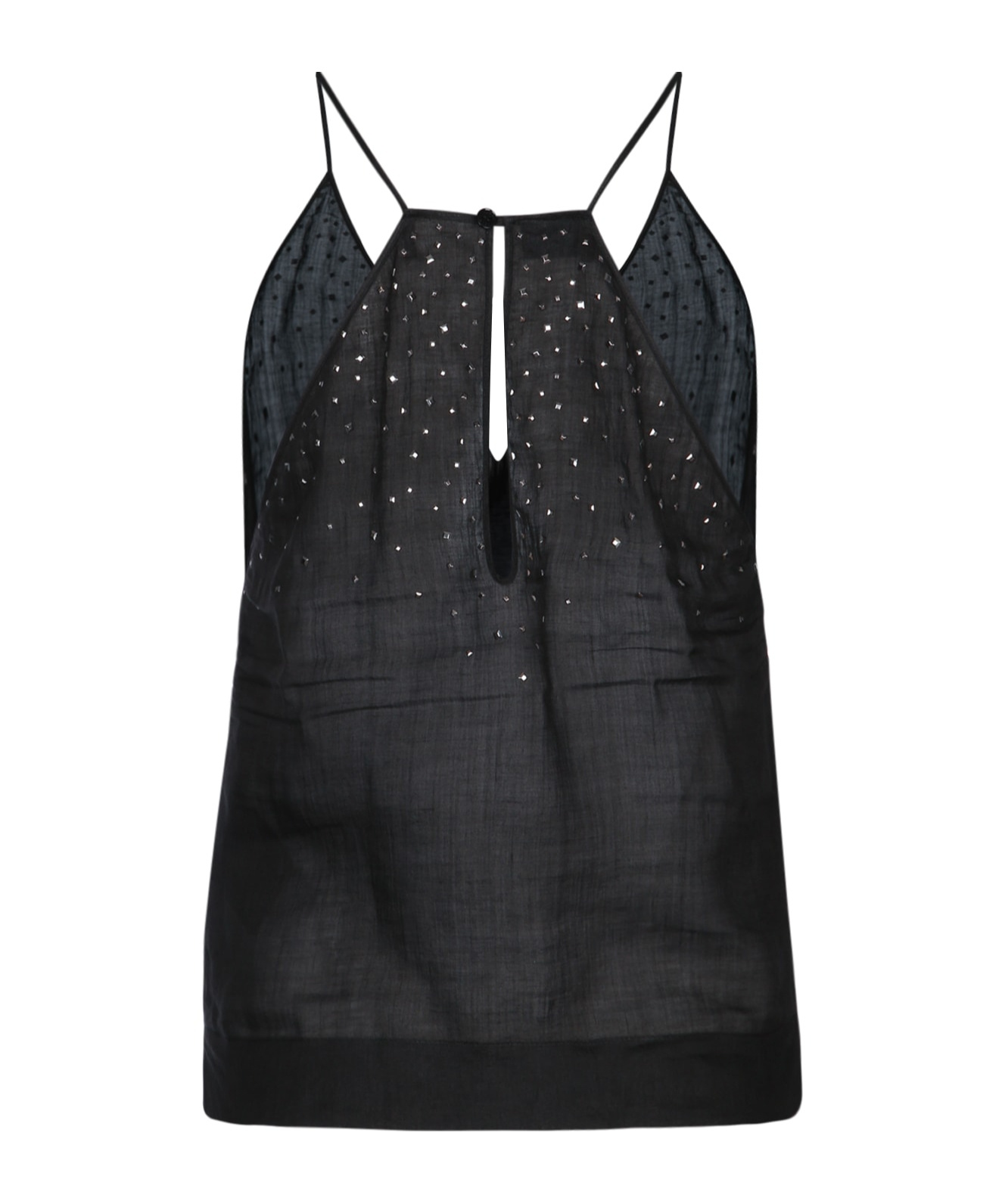 Jacob Cohen Studded Thin Strap Camisole In Black