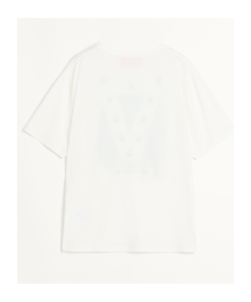 Valentino Womens Brand-print Rhinestone-embellishment Cotton-jersey T-shirt Avorio Nero In White