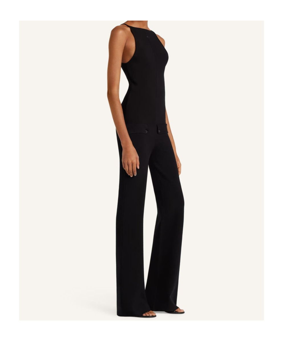 Courrèges Flared Jumpsuit In Black