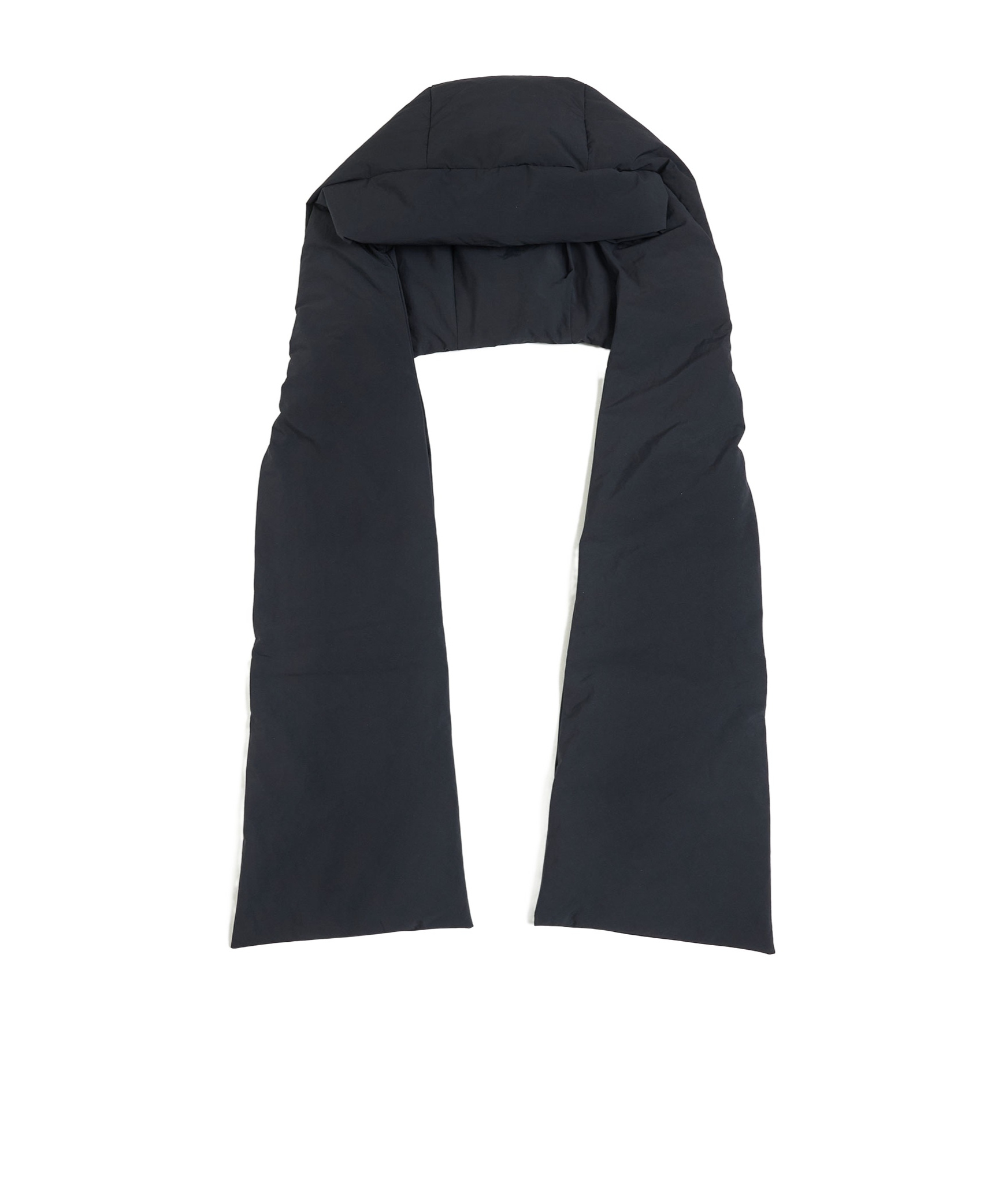 Jil Sander Frilly Hooded Scarf In Black