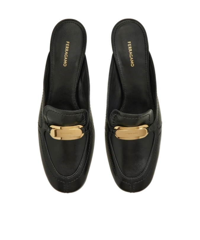 Ferragamo Ophelia 55 Bow-embellished Slingback Pumps In Black