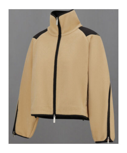 Herno Laminar Sweatshirt In Polar Fleece And Extra Light Stretch Padded In Brown