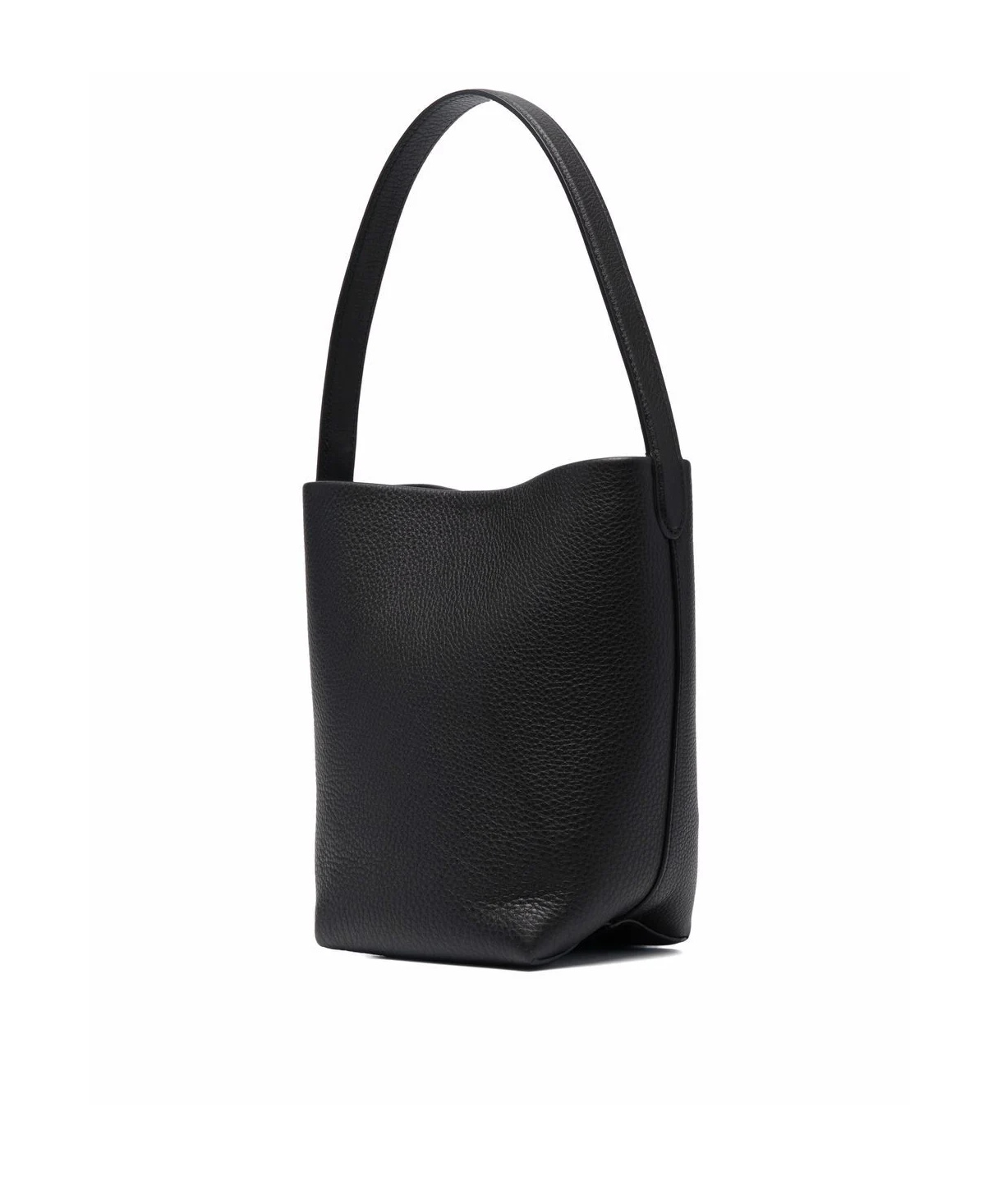 The Row Park Leather Tote Bag In Black