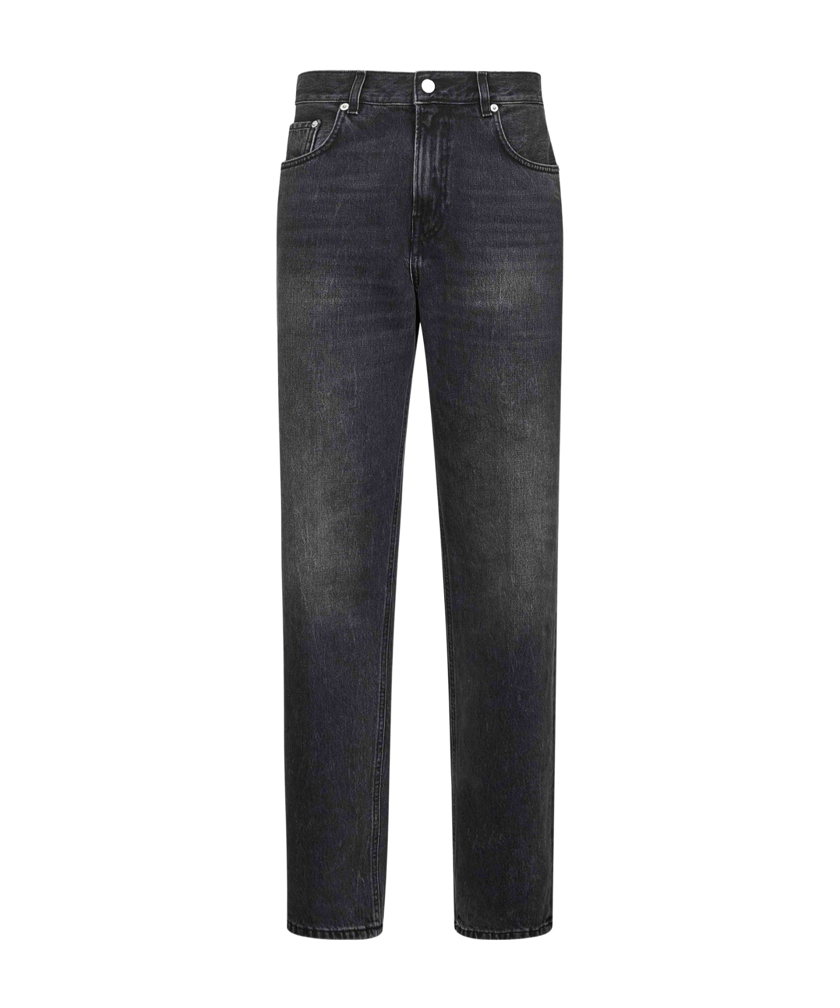 Haikure Wide Leg Five Pocket Trousers With Patch In Black