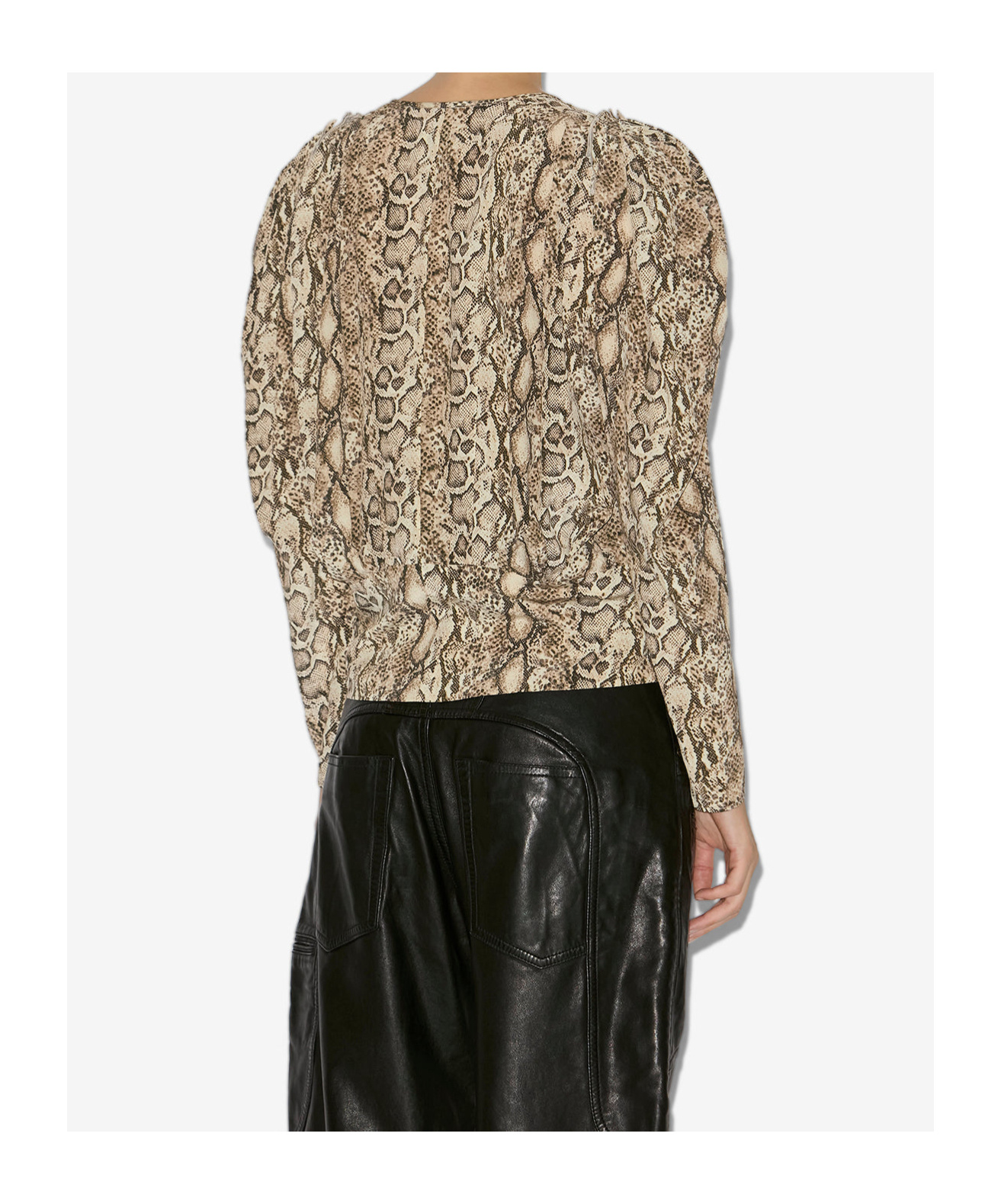 Shop Isabel Marant Zarga Blouse In Nude
