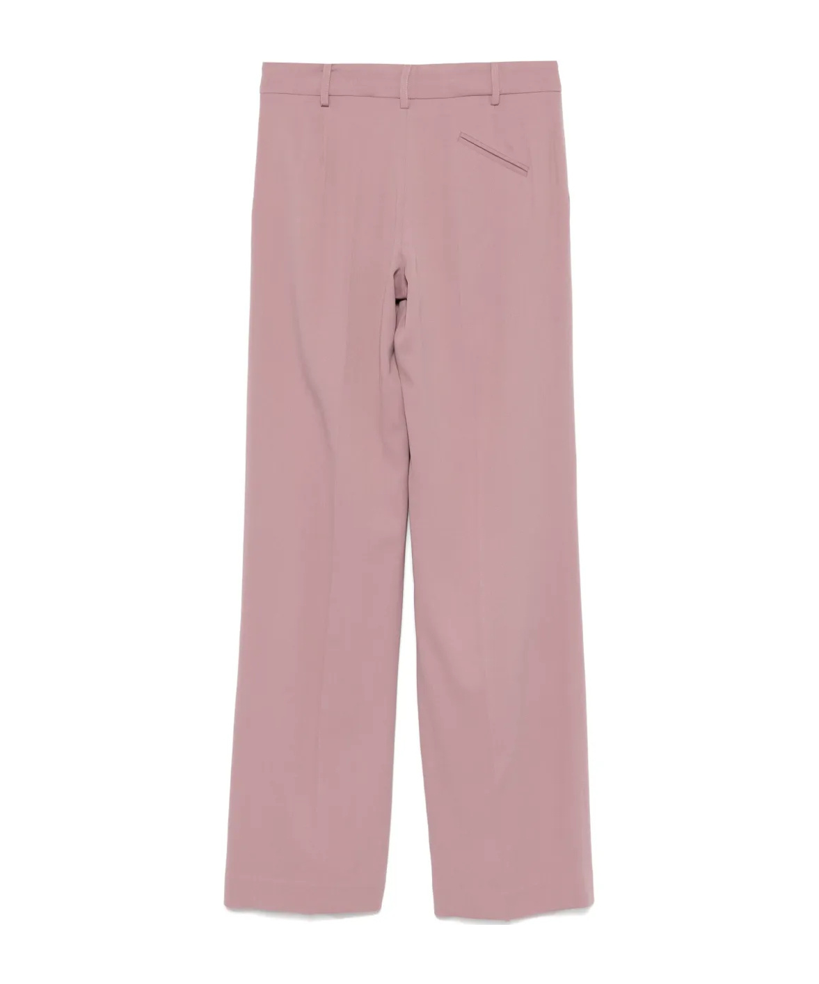 Federica Tosi Wide Leg Pleated Trousers With Belt Loops In Mauve