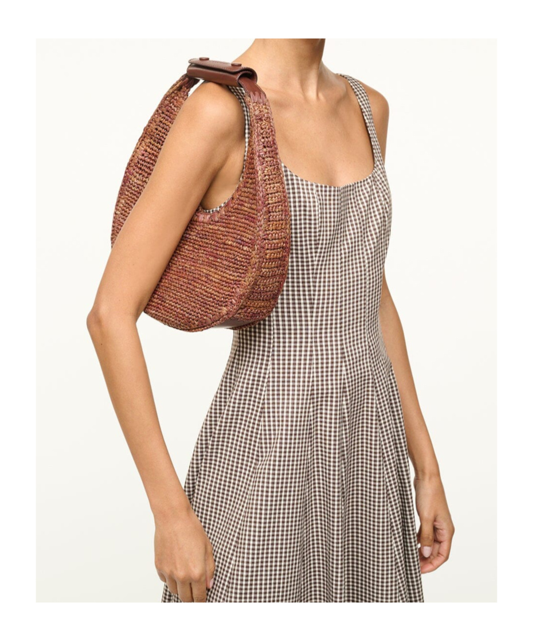 Staud Moon-shaped Handbag In Red