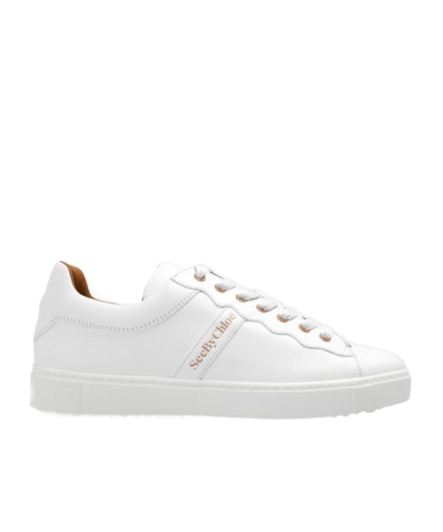 See By Chloé Low-cut Lace-up Sneakers In White