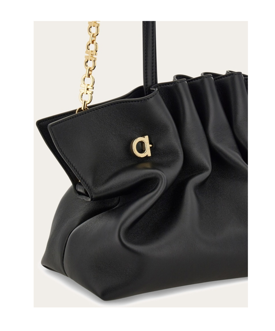 Ferragamo Soft Bag (m) In Black