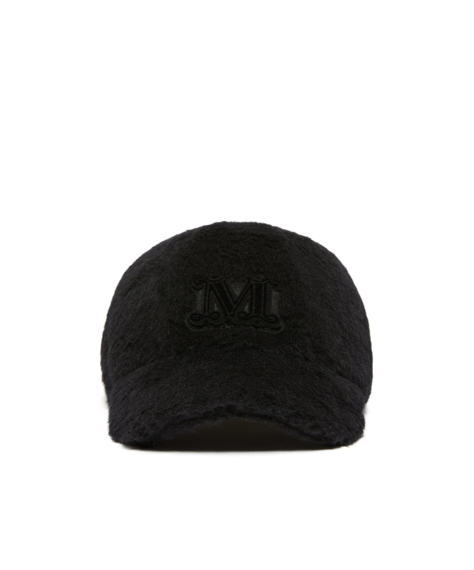 Max Mara Logo Wool Hat In Black