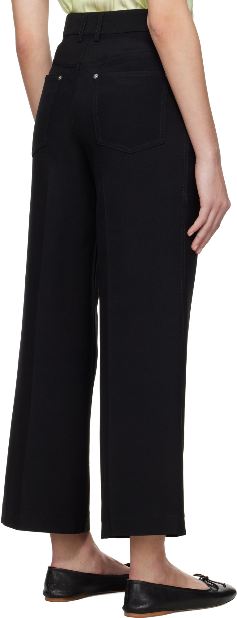 Jw Anderson Black Cropped Tailored Trousers