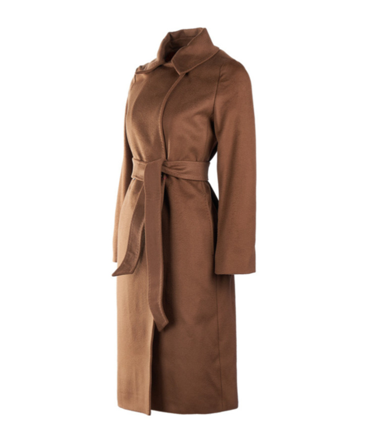 Max Mara Long-sleeved Coat In Brown
