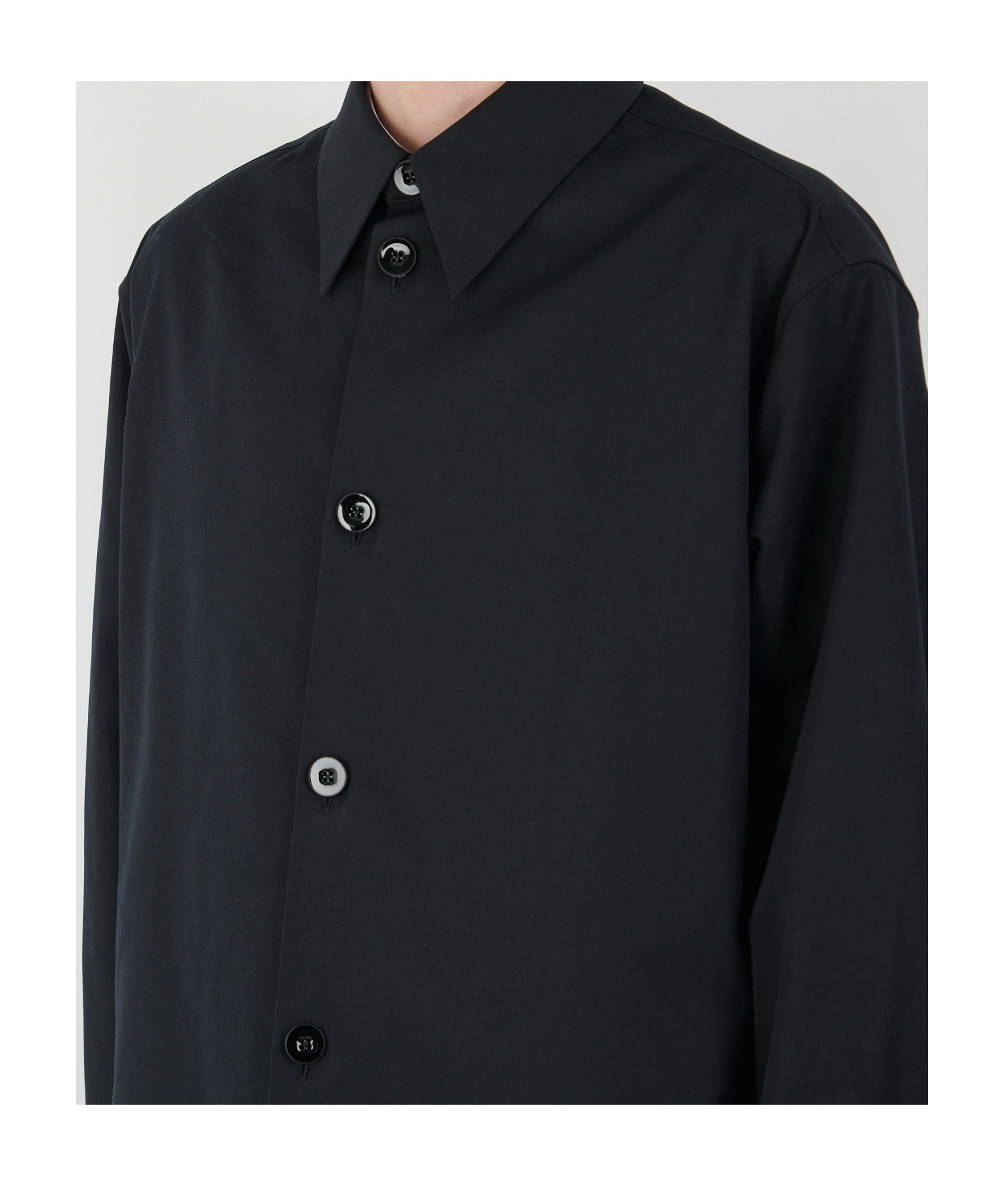 Jil Sander Long Sleeve Coat In Black