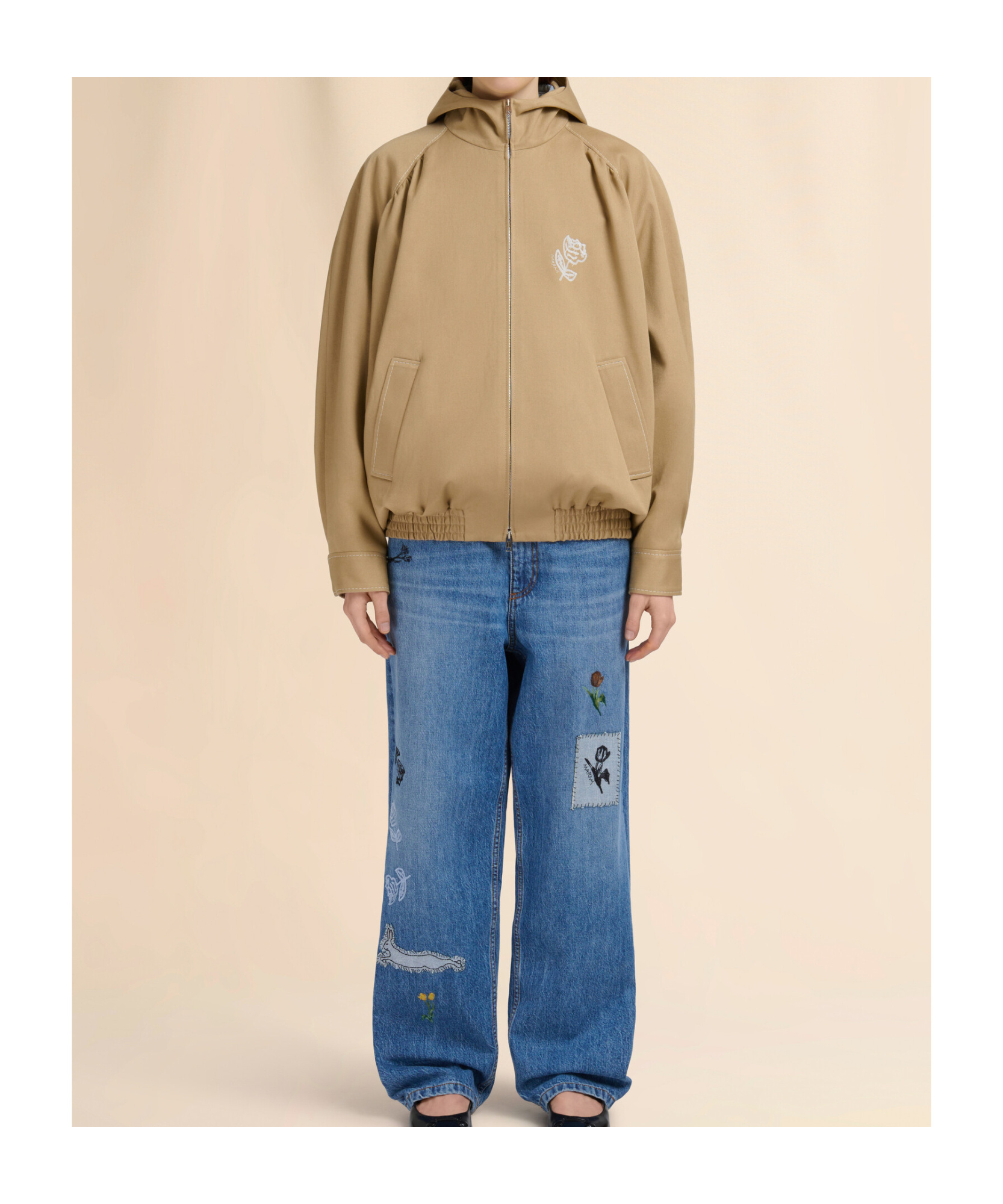 Marni Brown Drill Bomber Jacket In Brown