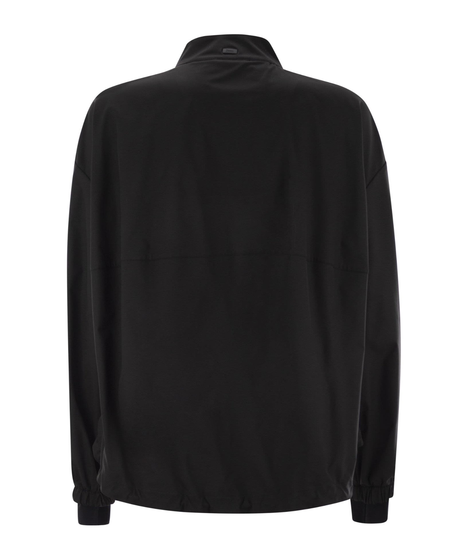 Herno Laminar Bomber Jacket With Zip In Black