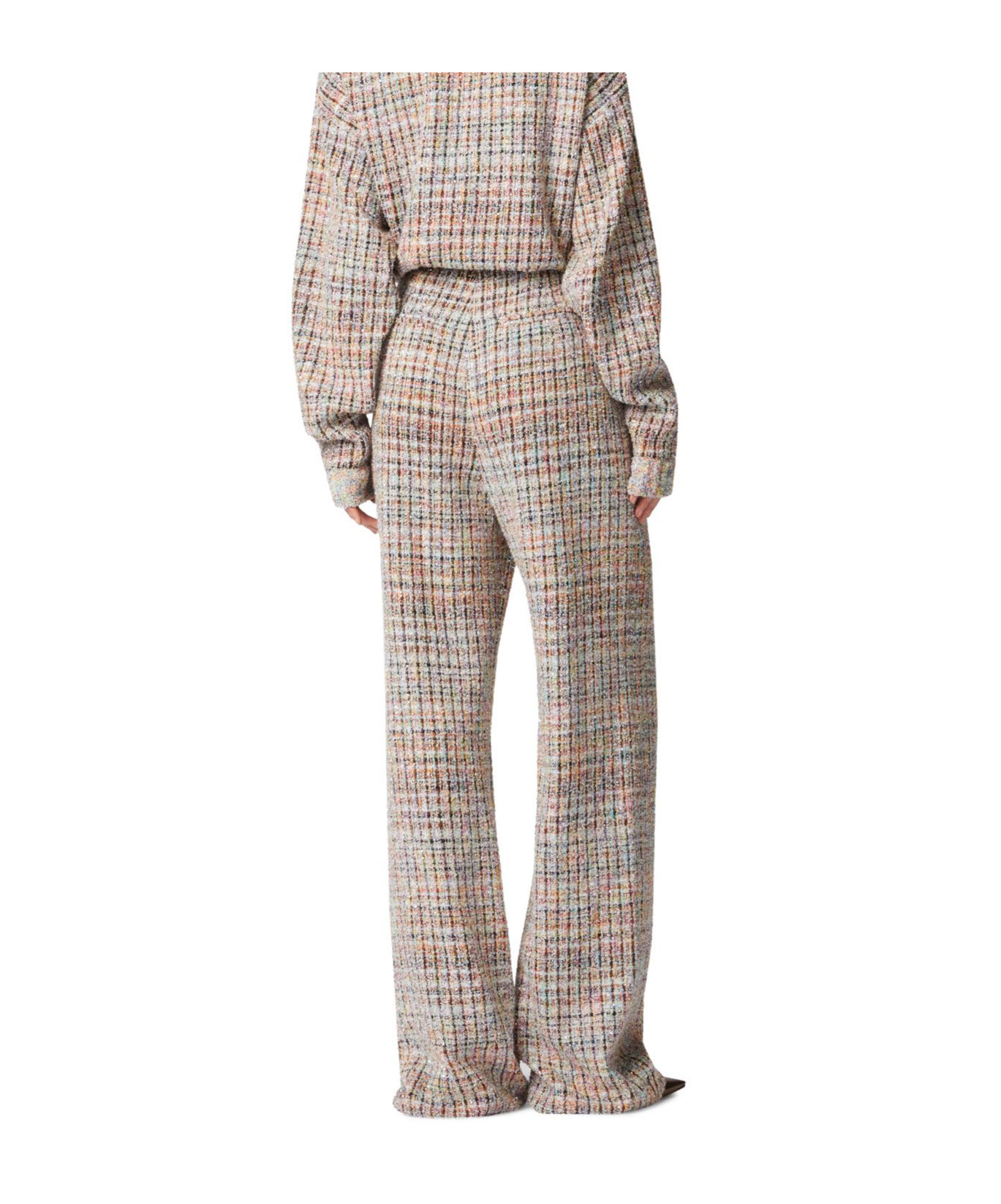 Missoni Check Flared Pants In Nude