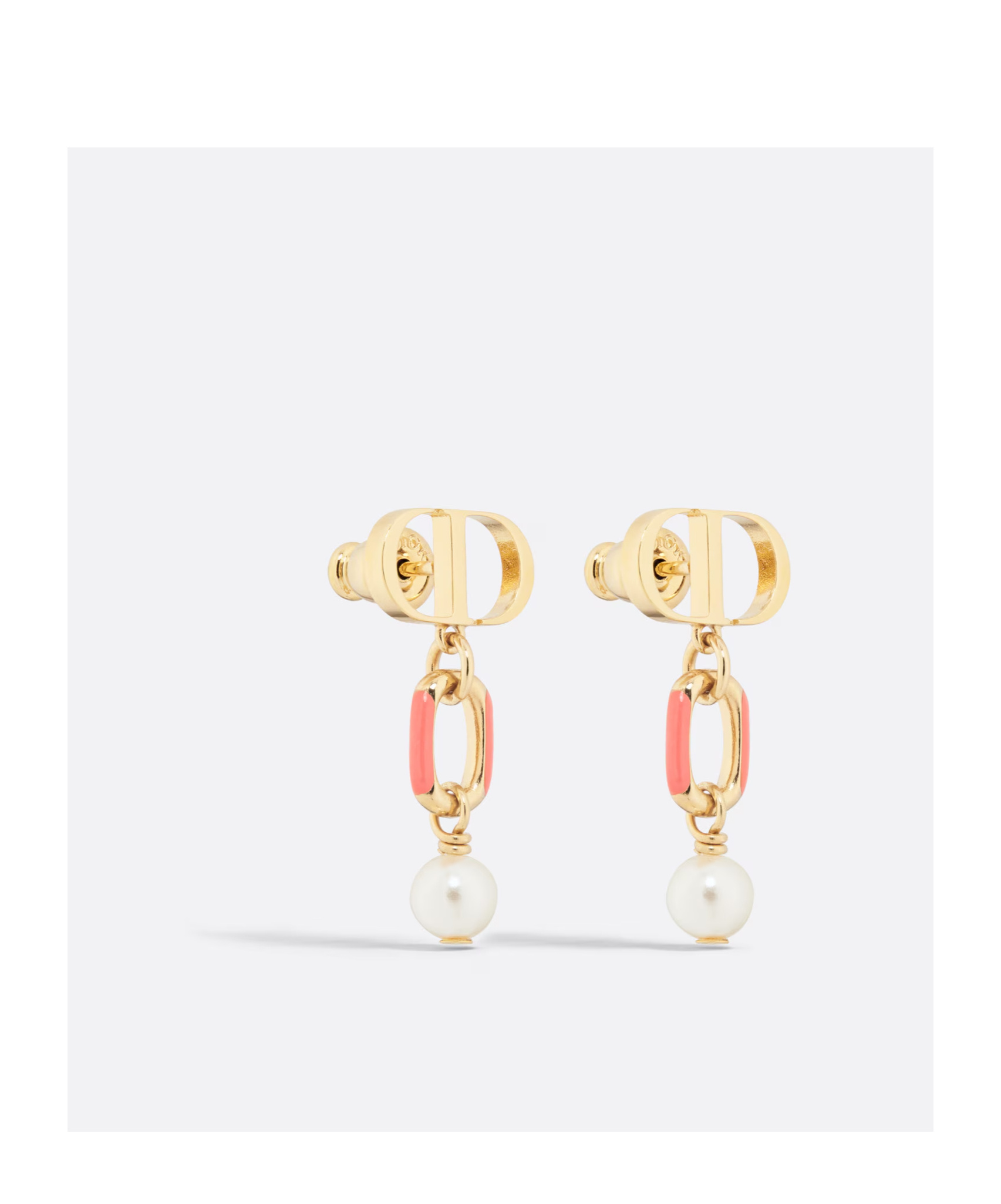 Shop Dior Iviera Petit Cd Earrings In Yellow