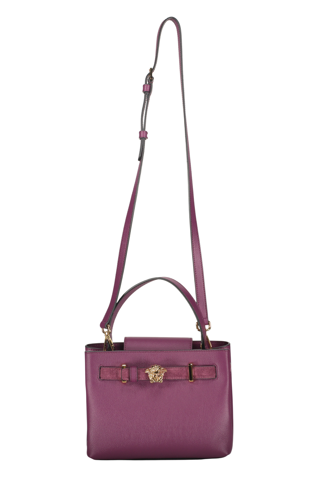 Versace Medusa Head-embellishment Tote Bag In Purple