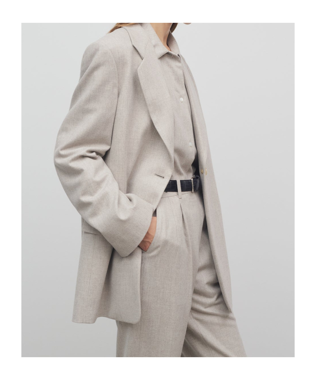 The Row Wool And Cashmere Suit Coat In Nude