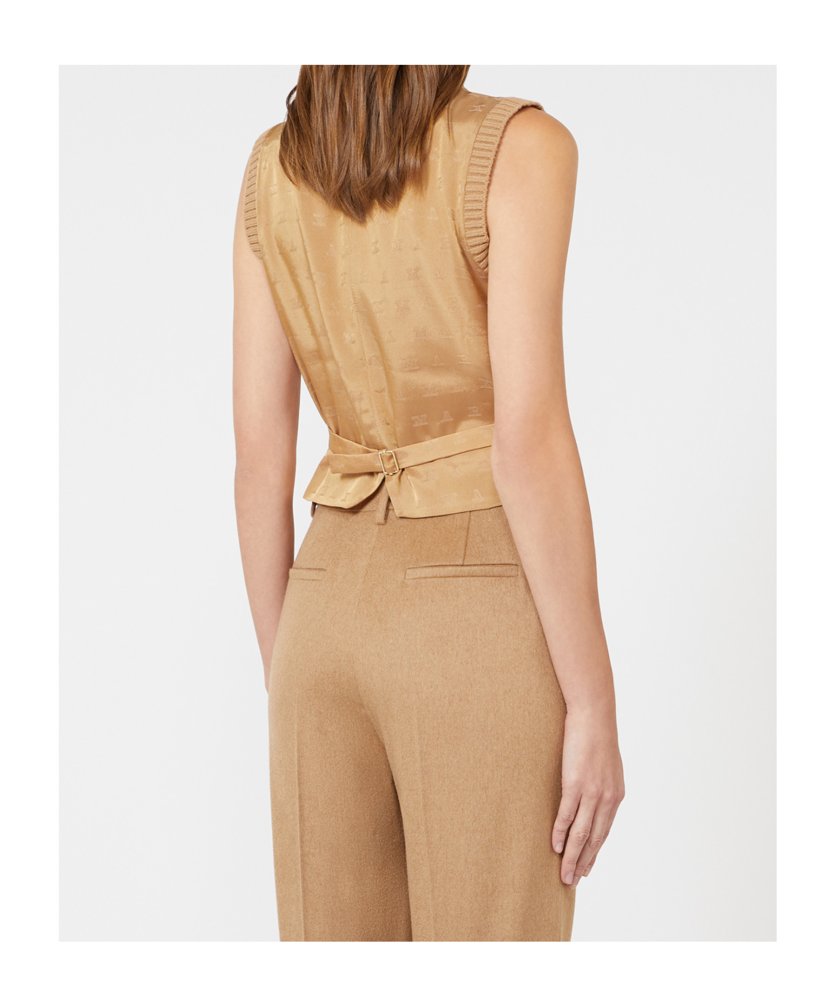 Max Mara Wool And Cashmere Vest In Brown