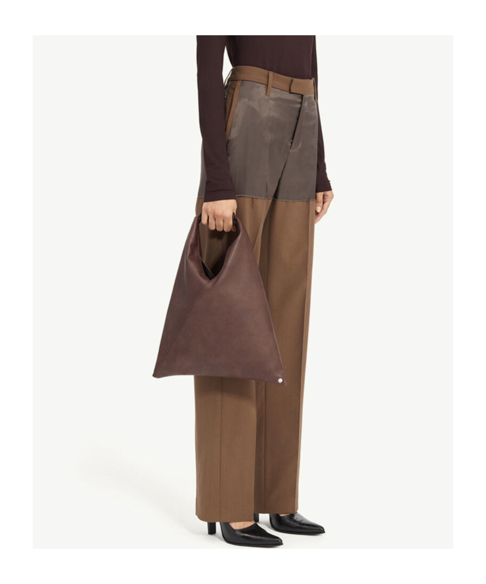 Mm6 Maison Margiela Ribbed V-neck Cardigan In Brown