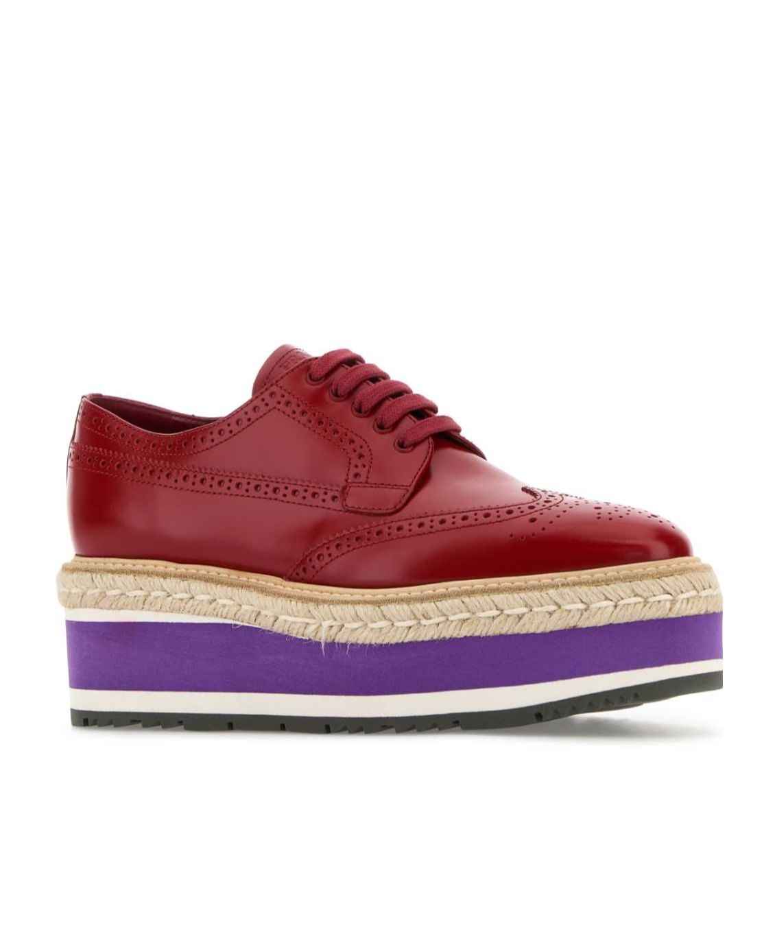 Prada Spazzolato Re-edition Platform Wingtip Loafers